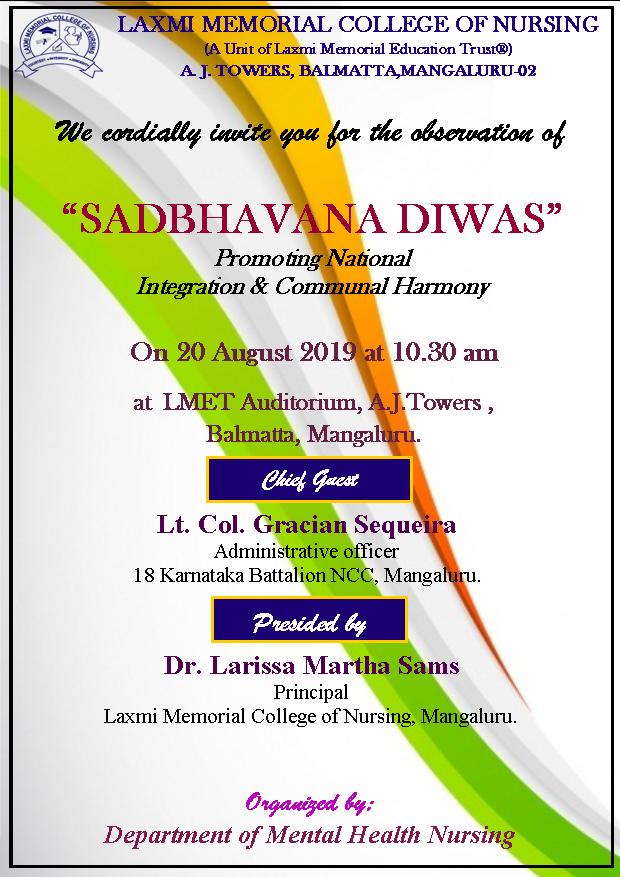 SADBHAVANA DIWAS