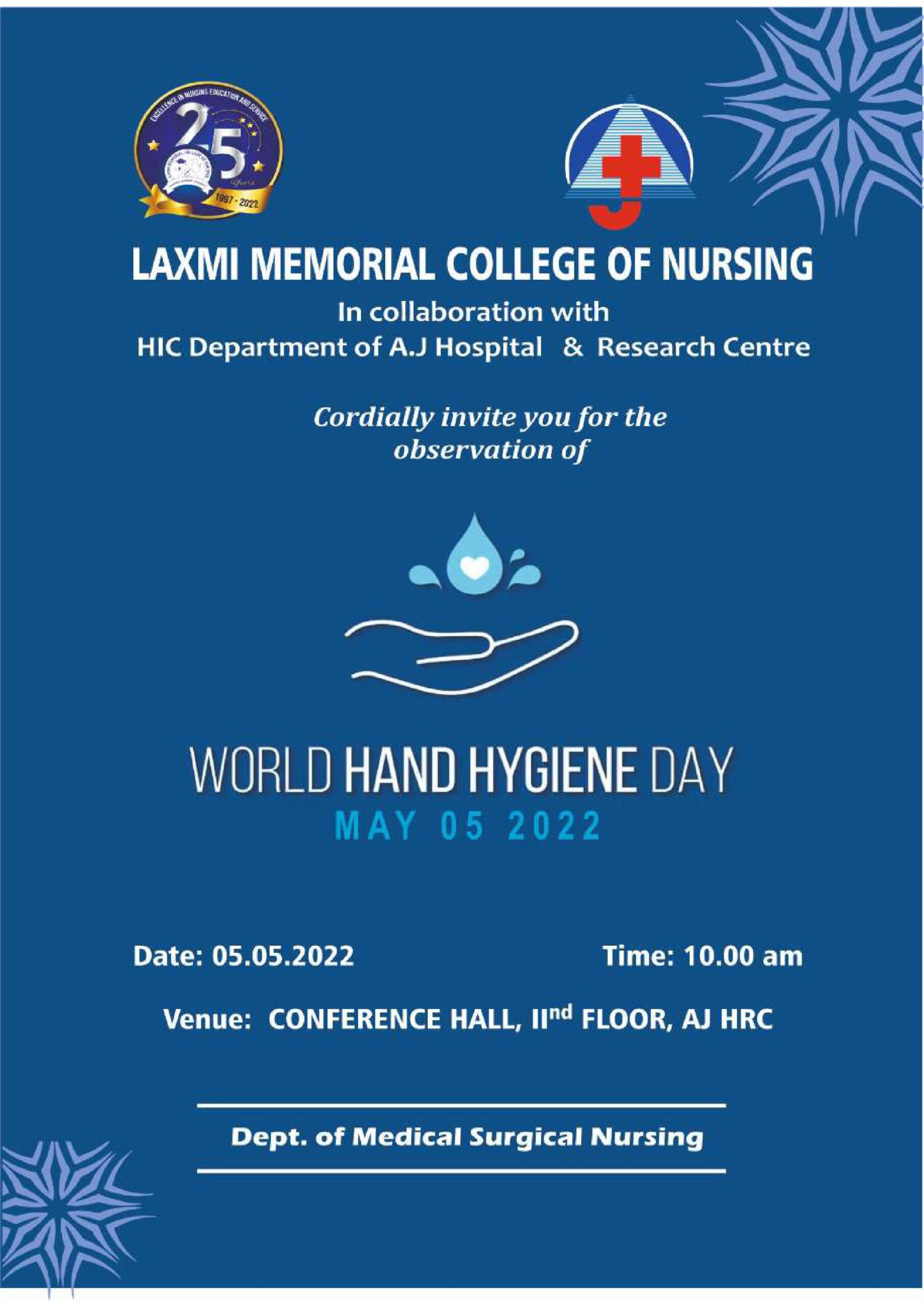 World Hand Hygiene Day on May 05, 2022, at AJ HRC